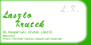 laszlo krutek business card