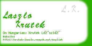 laszlo krutek business card